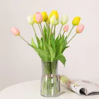 Decorative Flowers & Wreaths Mini Latex PU Tulip Artificial Flower Home Garden Wedding Decor Simulation Moisturizing Real Touch Pography Pro