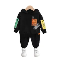 New Spring Autumn Baby Girl Clothes Children Boys Cotton Letter Hoodies Pants 2Piece Set Toddler Fashion Costume Kids Tracksuits P230331