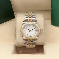 High quality rose gold fashion diamond womens watch 31mm date just sapphire waterproof automatic mechanical watches sports ladies 2674