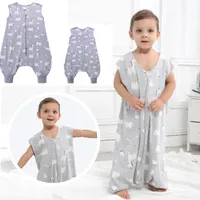 Sleeping Bags Baby Sleep Bag with Feet Spring Summer Wearable Blanket Legs Cotton Sleepsack for Toddler Soft born Romper Clothes 230331