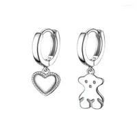 Hoop Earrings Clip-On Earring Hoops 925 Sterling Silver Woman With Bears Jewelery For 2023 Superoffers Cute Things Heart Accessories Gift