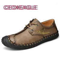 Dress Shoes Men's Casual Handmade Mens Style Comfortable Lace Up Moccasins Breathable Loafers Sneaker Men