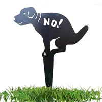 Garden Decorations Dog No Pooping Yard Sign Cast Iron Poop Stop From On Your Lawn For Outdoor Home Decor
