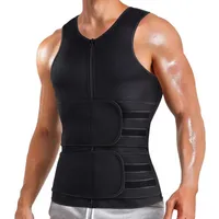 Men's Tank Tops Body Shaping Waist Trainer Sauna Set Sweat Vest Weight Loss Underwear Shirt Fat Exercise Top 230330