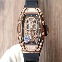 Z factory produced luxury men's watch hollow hollow skull dial original 6T51 zero rework automatic mechanical movement dou312K