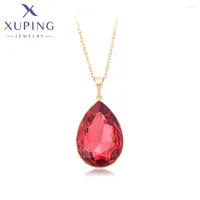 Pendant Necklaces Xuping Jewelry Women Fashion Crystal Necklace With Gold Plated X000644283