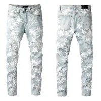 Men's Jeans Mens Womens Designers Distressed Ripped Biker Slim Straight Denim Men Print Army Fashion Mans Skinny Pants E7sf SBRJ