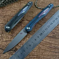CH New M390 Blade Pocket Knives Ceramic Ball Bearing Washer Carbon Fiber Handle Outdoor Camping Hunting Flipper Folding Knife EDC 241W