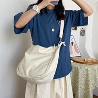 Evening Bags Korean Canvas Women Shoulder Female Student Messenger Fashion Crossbody Tote Bag Cotton Cloth Handbags Shoppers