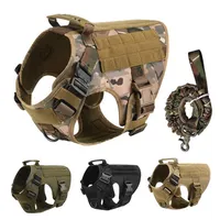 No Pull Harness For Large Dogs Military Tactical Dog Harness Vest German Shepherd Doberman Labrador Service Dog Training Product 2282R