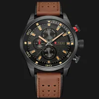 CURREN 2018 New Luxury Fashion Analog Military Sports Watches High Quality Leather Strap Quartz Wristwatch Montre Homme Relojes269P