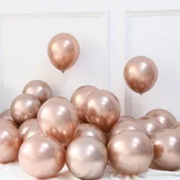 Other Event Party Supplies 20Pcs 51012Inch Rose Gold Champagne Gold Chrome Balloons Chrome Metal Globos Birthday Party Wedding Decorations Baby Shower 230331