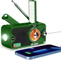 Radio PRUNUS 2023 4000MAh Emergency Solar Hand Crank Portable AM FM with Phone Charger LED Flashlight 230331