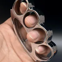 about Weight 126g Metal Brass Knuckle Duster Four Finger Self Defense Tool Fitness Outdoor Safety Defenses Pocket Edc Tools Protec2523