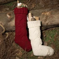 Christmas Decorations Candy Gift Bag Stockings Sack Fashion Presents Filler Woolen Yarn Festival 40.5 13CM Soft1