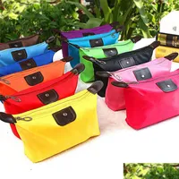 Storage Bags Women Candy Color Handbag Toiletry Wasserdichte Cosmetic Portable Bag Dumpling Clutch Zipper Purse Rra893 Drop Delivery Dhels