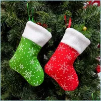 Christmas Decorations Mini Snowflake Hanging Stockings Xmas Tree Pendant Socks Nonwoven Home Drop Delivery Garden Festive Party Suppl Dhfoa