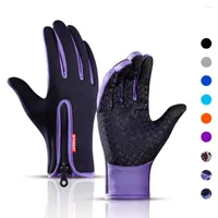 Cycling Gloves 1 Pair Sports Touchscreen Winter Thermal Warm Full Finger For Bicycle Bike Ski Outdoor Camping Hiking Motorcycle