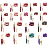 Lip Gloss Matte To Glitter Liquid Lipstick Long Lasting Diamond Shiny Glossy Metallic Shimmer Lipgloss No-Stick E1YD