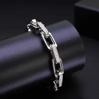 designer bracelet Designer New Diamond Donkey Home 10mm Square Titanium Steel Bracelet Premium Hip Hop Mosan Jewelry BBHN