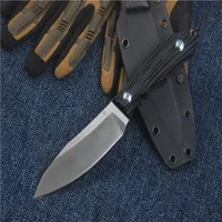 Russia Bear Head Straight Fixed Blade Knife D2 Blade G10 Handle Outdoor Camping Hunting Survival Pocket Military Utility EDC Tool 233x