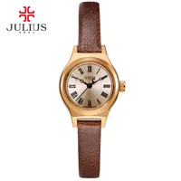 JULIUS Watch For Women JA-964 2017 New Spring Limited Edition Black Brown White Leather Luxury Watch Designer Clock Montre Femme3285