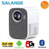 Projectors Salange P82 Projector 4K Video WiFi Bluetooth Android Full HD 1080P Mini Projector for Outdoor Moive 6000 Lumen Zoom Portable TV Z0331