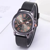 Whole cwp SHSHD Brand Geneva Mens Watch Contracted Double Layer Quartz Watches Plastic Mesh Belt Wristwatches2309