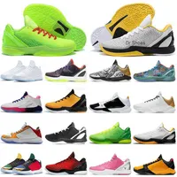 Mamba 6 Protro Grinch Basketball Shoes Men Mambacita Alternate Bruce Lee Big Stage Chaos 5 Rings Metallic Gold Black Del Sol Mens Trainers Sports Outdoor Sneakers