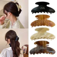 Solid Color Large Size Women Acetate Hair Claws Crab Clamps Elegance Lady Hair Clips Headdress Fashion Hair Accessories