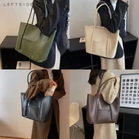 Big Stone Pattern Leather Shoulder Side Bag for Office Women Winter Fashion Trend Designer High Capacity Hand Bag Tote Bags 230308