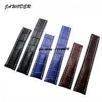 JAWODER Watchband 22mm 24mm Watch Bands Black Brown Blue Crocodile Lines Genuine Leather Strap for Breitling Tools 724P 739P 756P289t