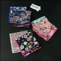presidential pocket square Handkerchief 10Pcs Lot 27Colors Selectable Korean Fashion Designer Mens Print Flower Cotto311S