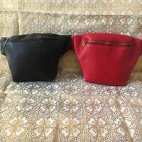 NEW Design Waist Bag Black cowhide Heart waist Bags wallet Women Red waist crossbody bag shoulder bags #G58158G221x