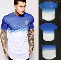 Erkek Tişörtleri Erkek Büyük Uzun Giyim Tasarımcısı Citi Trends Giyim Gömlek Genişletilmiş Tee Hi-Street Erkekler Kavisli Kem Üst Homme Erkek Mavi
