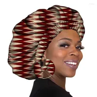 Ethnic Clothing Luxury Women Elastic Wide Band Bonnet Ca P Comfortable Night Sleep Hat Hair Loss CapTurban Headwrap Scarf India African