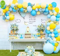 New Bear Yellow Balloons Garland Arch Kit Baby Shower Balloons Backdrop Background Wedding Bachelorette Birthday Party Decorations