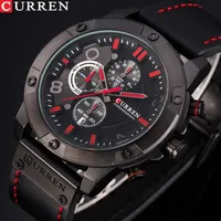 CURREN 2018 New Men Watch Fashion Casual Chronograph Quartz Wristwatch Leather Strap Date Male Clock Relogio Masculino224v