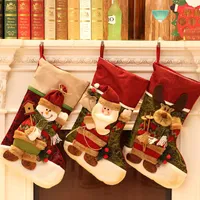 Christmas Decorations FANLUS Classic Festive Decor Stockings 3D Cute Cartoon Reindeer Stocking