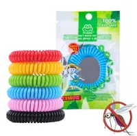 15 kleuren Anti-Equim Gel Cream Mosquito Repellente armband Rekbare elastische spiraal Spiraal Hand Polband Telefoonringketen Antimosquito armband