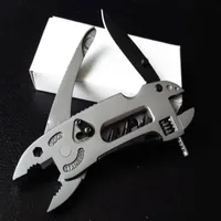 New Outdoor Multi tool crimping Pliers Pocket Knife Screwdriver Set Kit Adjustable Wrench Jaw Spanner Repair Survival MultiTools286a
