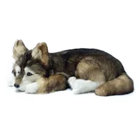 Dorimytrader realistic animal husky plush toy stuffed soft simulation dog pet dogs decoration gift 36x25x14cm DY80007283m