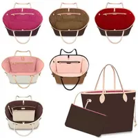 Vintage Cowhide MM PM GM 2pcs Totes Women Large Shopping Bag Handbags Designer Luxury Women Shoulder Crossbody Bags with Coin Purses Wallets V58