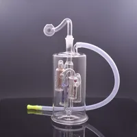 XXL Size Smoking Hookah Kit Oil Burner Bongs Heady Recycler Honeycomb Matrix Percolator with 10mm Joint Glass Oil Burner Bong with Silicone Tube 1pcs
