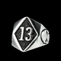 1PC Worldwide Lucky Luc Ring 316L Zespół ze stali nierdzewnej impreza biżuteria mody numer 13 Ring2979