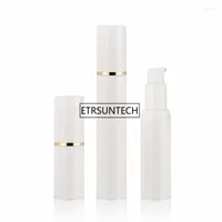 Storage Bottles 15 30 50ml Empty Airless Gold Line Plastic Treatment Pump Travel Cosmetic Lotion Bottle F2135