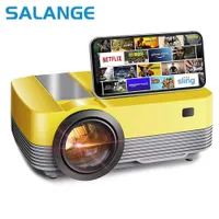Projectors Salange Mini Projector LED Portable Home Theater 1080P Supported 3600 Lumens Video Beamer Movie Game Proyector Gift for Kids Z0331
