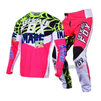 Men's Tracksuits Dirtbike Gear Set Delicate Fox Heritage Venin 180 Jersey Spiderwebs Pants MX Combo Jersey Pants Men Woman Lady Pink Outfit Gift