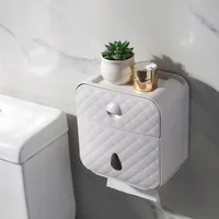 Toilet Roll Holder Waterproof Paper Towel Holder Wall Mounted Wc Roll Paper Stand Case Tube Storage Box Bathroom Accessories Y2001222L