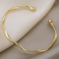 Ins Simple Wave Opening Bracelets Women Mobius Ring Silver Alloy Bracelet True Love Eternal Bangles Banquet Jewelry Gifts